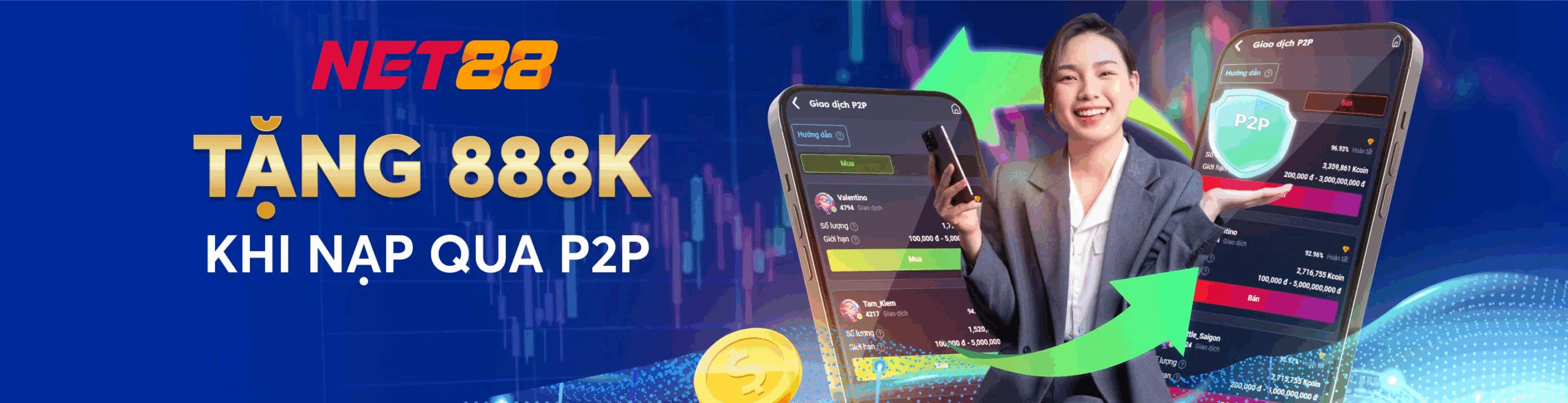 Net88 Tang 888K Khi Nap Qua P2P